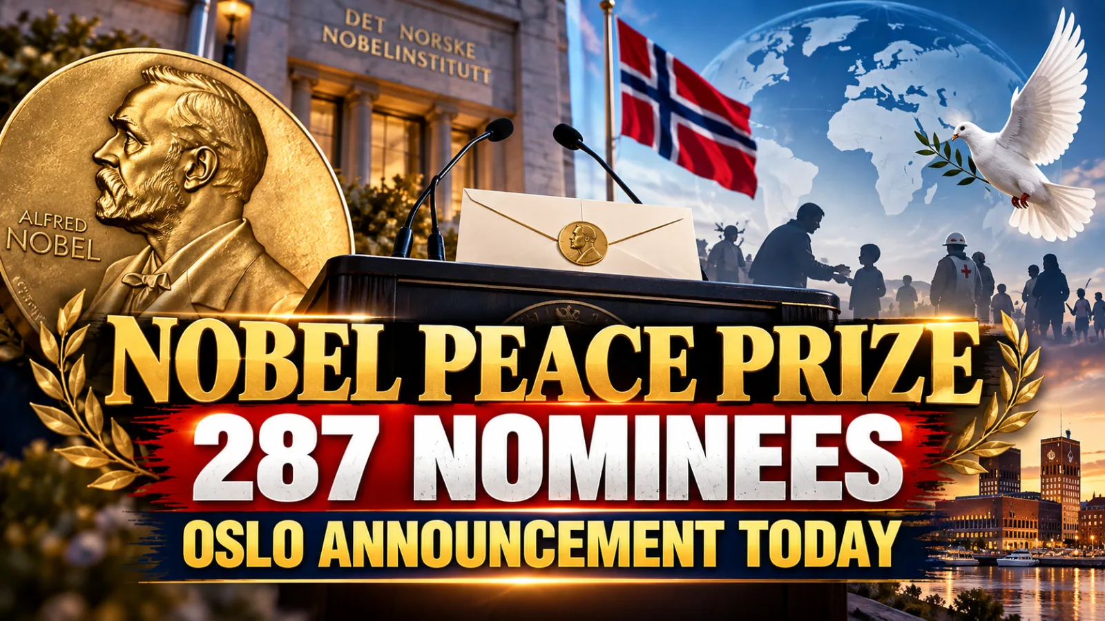 Representative image related to the Nobel Peace Prize and its annual announcement in Oslo.